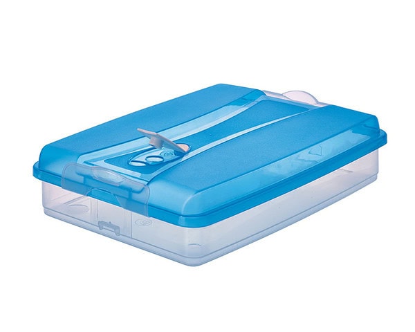 Frischhaltestapel-Box mit Mikrowellenverschluss, flach