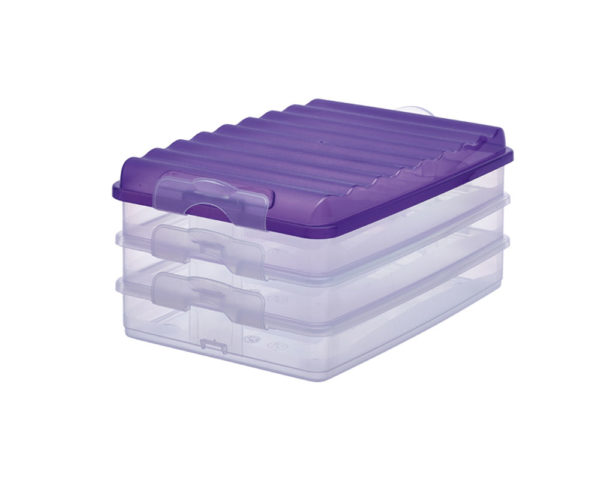 Frischhaltestapel-Boxen "Wellen" 3er-Set, flach