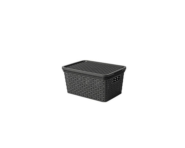 Rattan-Korb, klein mit Deckel